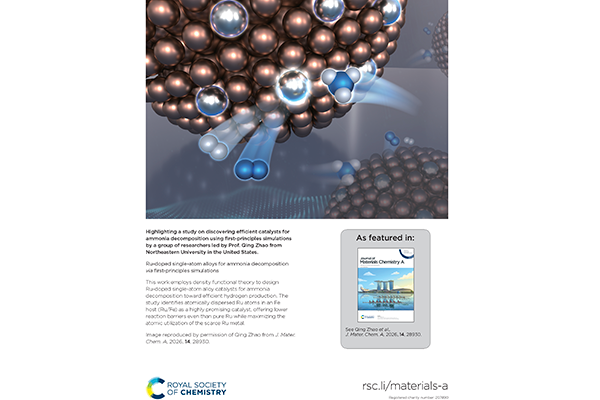 Image for Zhao’s Research Featured on Cover of Journal of Materials Chemistry A